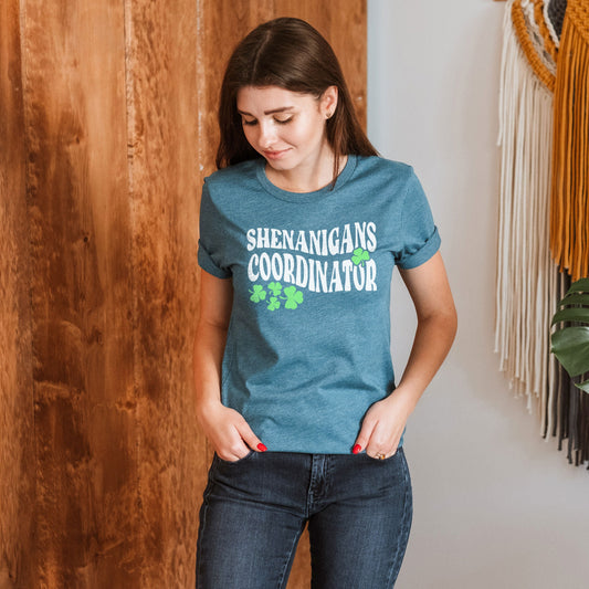 Shenanigans Coordinator Shirt, Teacher Shamrock T-Shirt, Mom Lucky T-Shirt, Irish Girl Tee, Team Shenanigans Shirt, St. Patrick's Day Shirt
