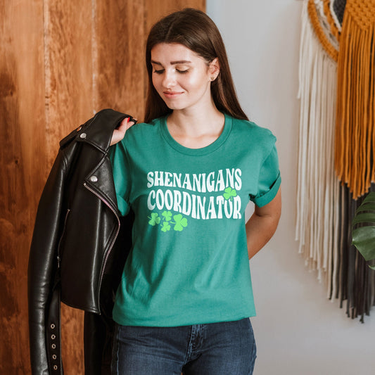 Shenanigans Coordinator Shirt, Teacher Shamrock T-Shirt, Mom Lucky T-Shirt, Irish Girl Tee, Team Shenanigans Shirt, St. Patrick's Day Shirt