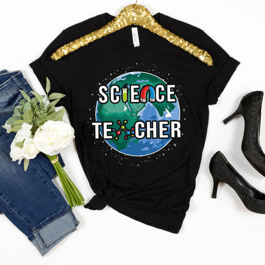 School Science Teacher Shirt, STEM Science Teacher Gift Bday College Technology Lab BFF Students Tee, College Undergrad Professor Earth Week