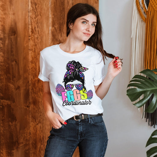 Eggs Coordinator Funny Easter Shirt, Egg Hunting Easter Team, Chaos Coordinator Tee For Mom Kids Easter Egg Hunt Gift Sisters Siblings Nana