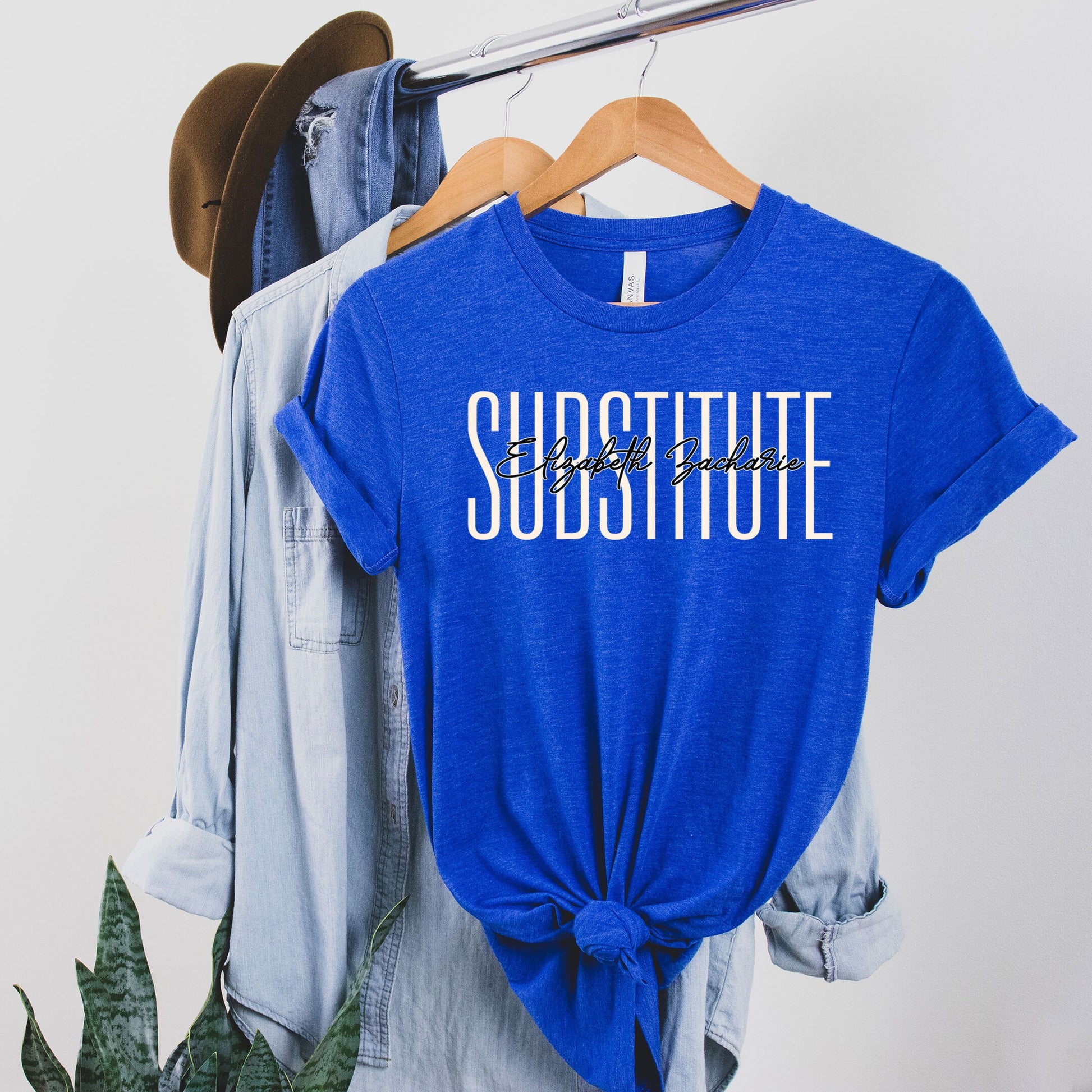 Custom Names School Substitute Teacher Shirt, Paraprofessional Gifts, Subs Teacher Appreciation Gift Para Team Tee Team Co-Worker Birthday