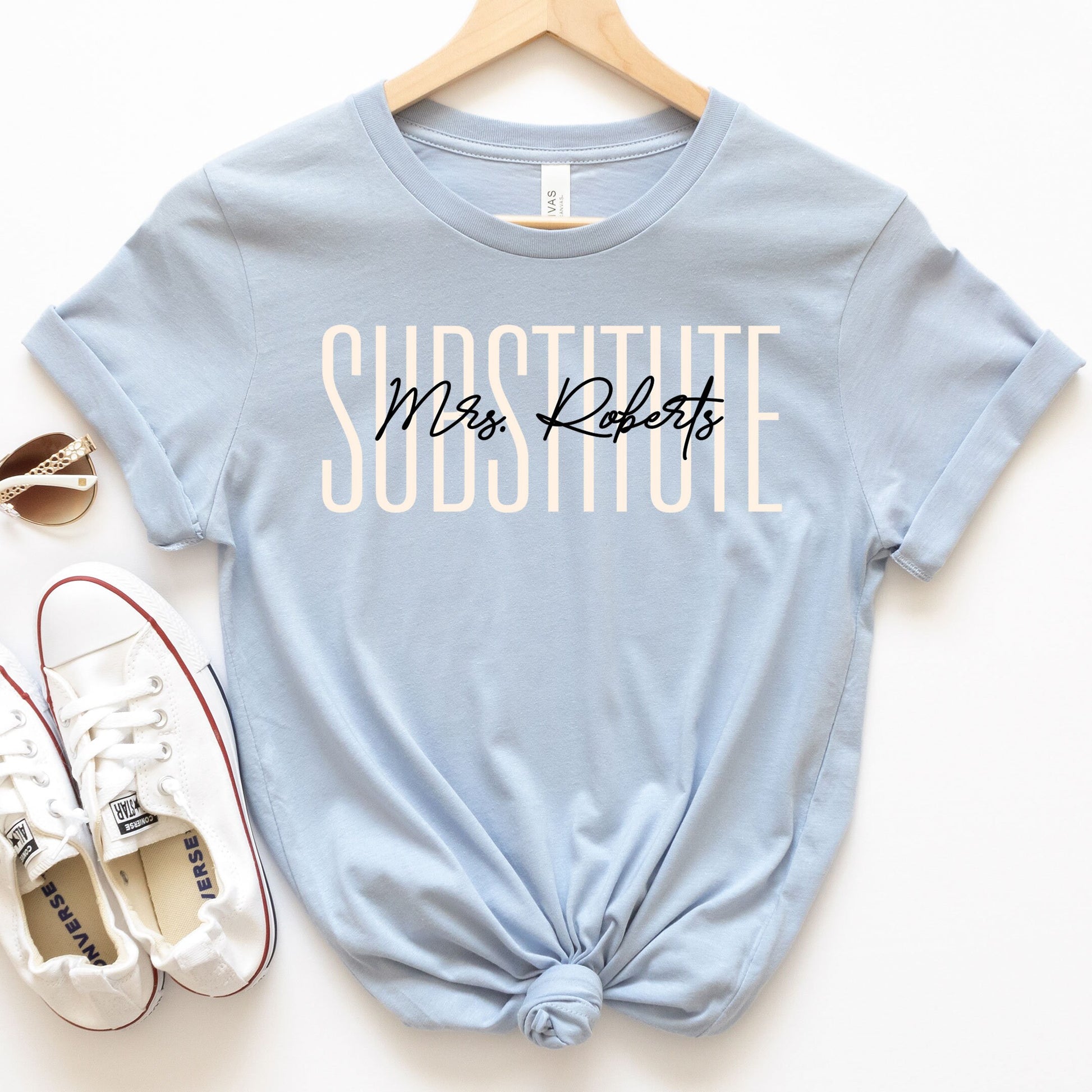 Custom Names School Substitute Teacher Shirt, Paraprofessional Gifts, Subs Teacher Appreciation Gift Para Team Tee Team Co-Worker Birthday