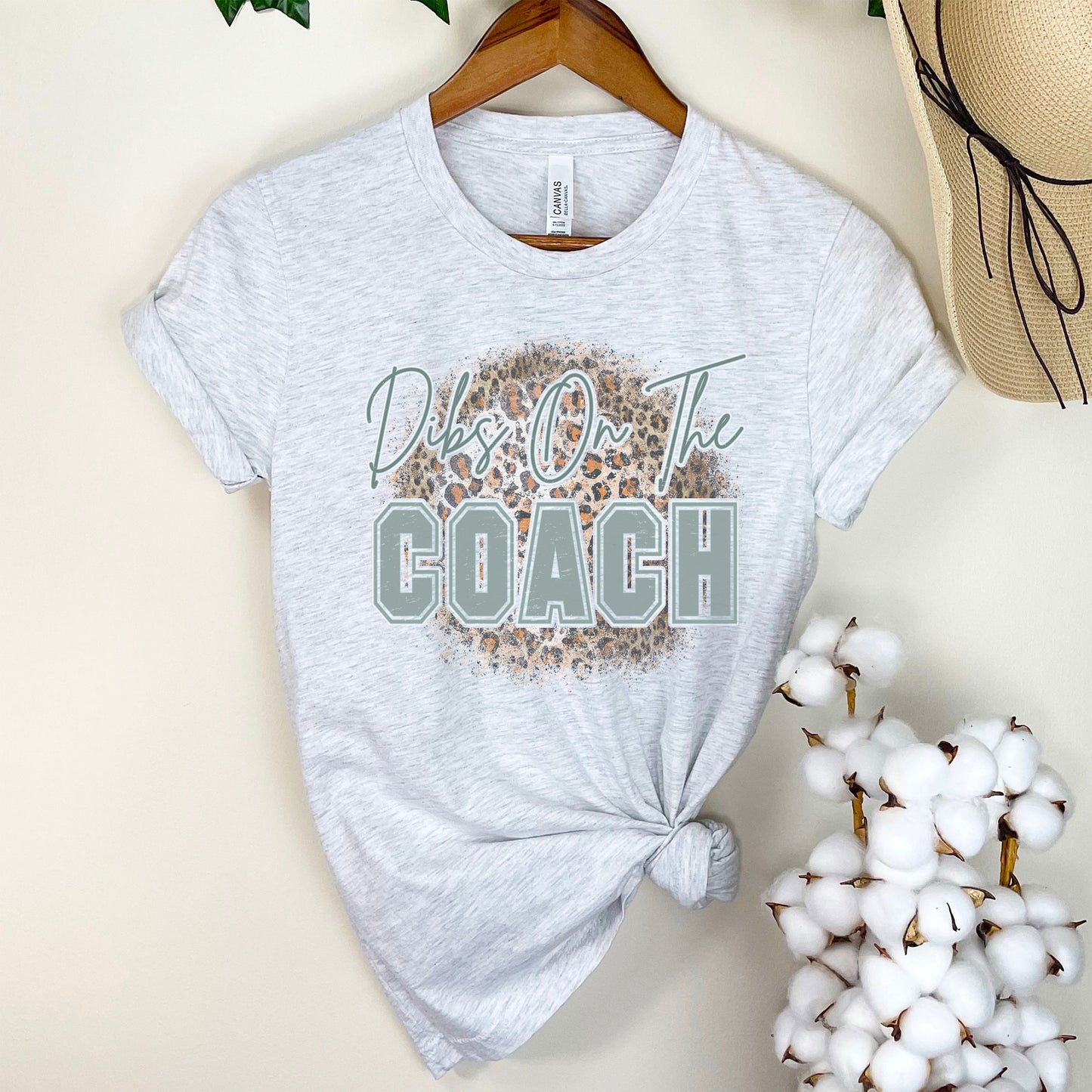 Dibs On The Coach T-Shirt, Leopard Coach Wife Shirt