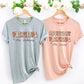 Custom Office Admin Name Shirt, Boho Rainbow Personalized Dream Team Shirt