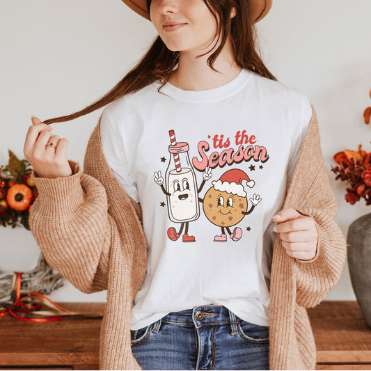 This The Season 'Tis The Season Cookie And Milk Christmas Shirt