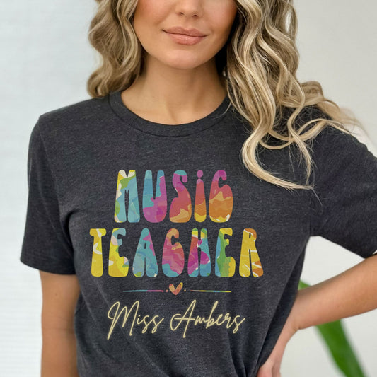 Custom Music Teacher Personalized Teacher Choir Practice Team Shirt