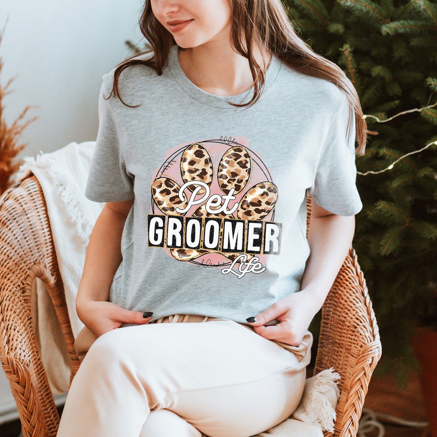Pet Groomer Life - Leopard Funny Sayings - Dog Lovers Shirt