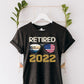 Retired 2022 Sunglasses America Vacation Shirt, Retired USA 2022 T-Shirt Retirement Party Gift Shirt, Grandma Officially Retired Holiday Tee