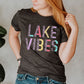 Lake Vibes Shirt, Half Leopard Lake Shirt, Lake Summer Shirt, Leopard Lake Vibes Shirt, Summer Vibes, Summer Rainbow, Ladies Leopard Summer