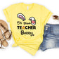 Fifth Grade Teacher Bunny Easter Shirt, Rabbit Ear Teaching Elementary 5th Grd Cute Easter Tee Happy Easter Teacher Team Squad Crew T-Shirt