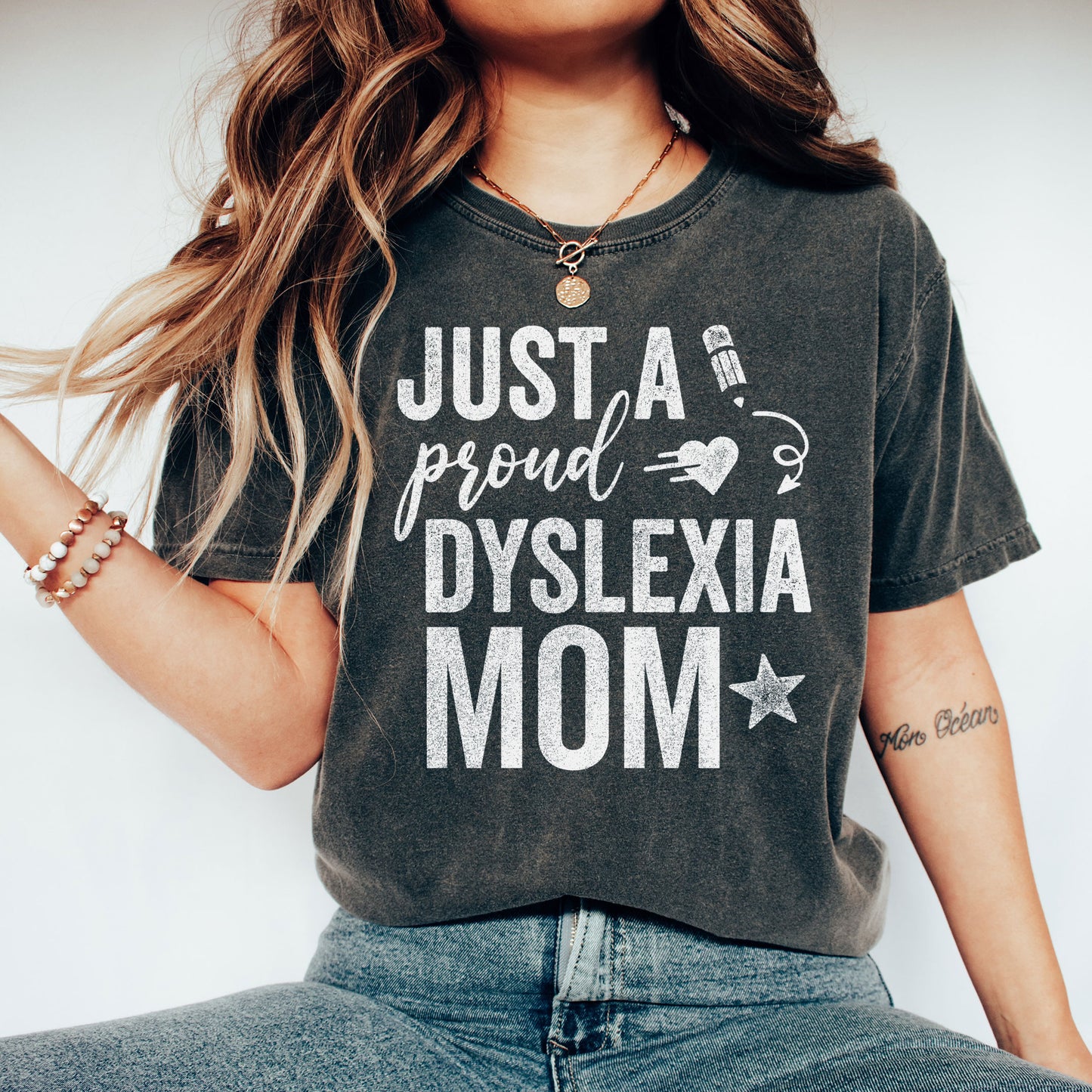 Just A Proud Dyslexia Mom, Funny Sayings Sublimation PNG Digital Downloads