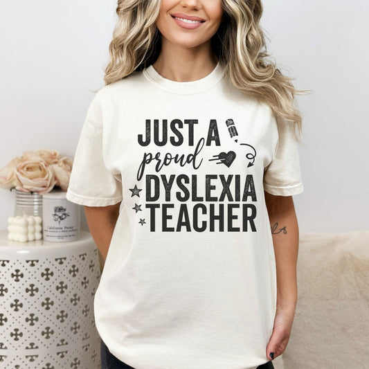 Just A Proud Dyslexia Teacher, Funny Sayings Sublimation PNG Digital Downloads