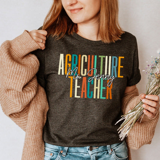 Custom Agriculture Teacher Shirt Personalized Food Scientist T-Shirt Food Tech Sweater Science Sweatshirt New Technologist Nutritionist Gift