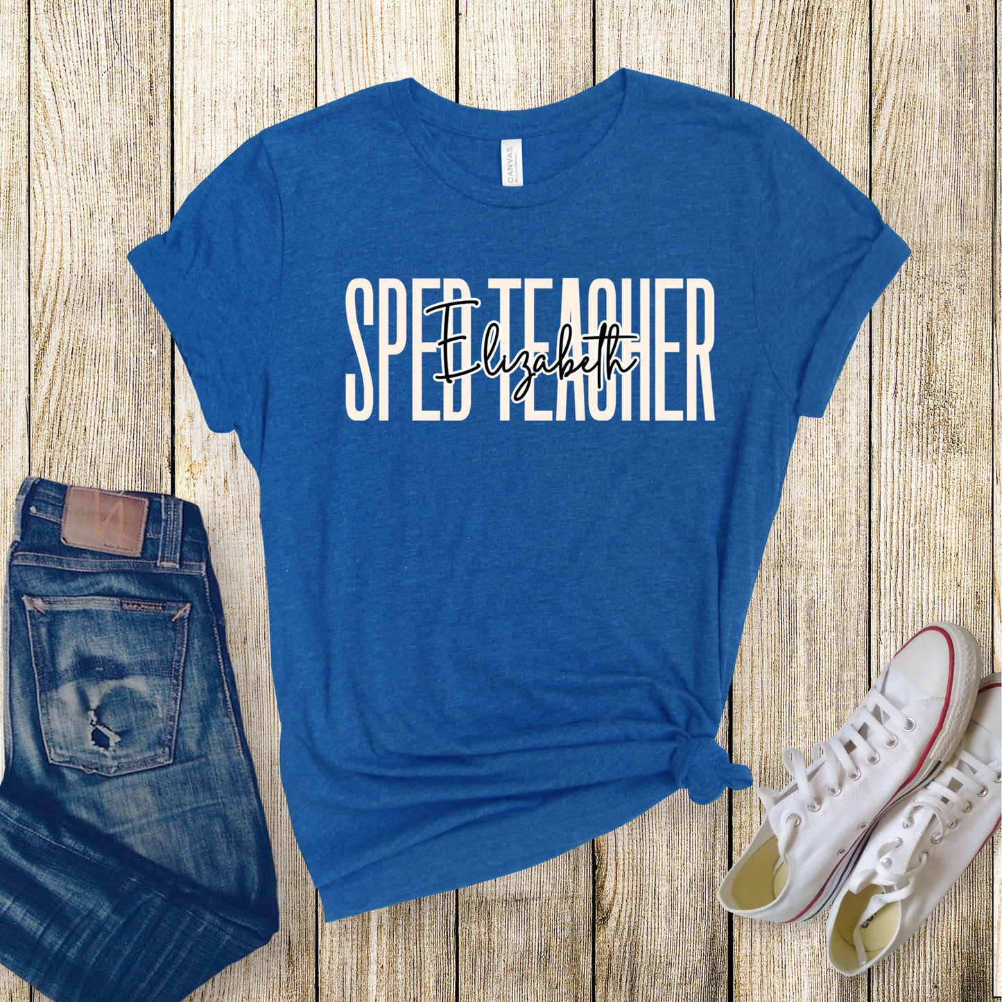 Custom SPED Teacher Shirt, Personalized Name School Special Education Tee Subs Dyslexia Reading Teacher Special Ed Class Co-Worker Birthday