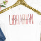 Custom Names Librarian Shirt, Personalized Librarian Shirt, School Librarian Name Tee Bohemian Boho Book Lover Library Staff Birthday Gift