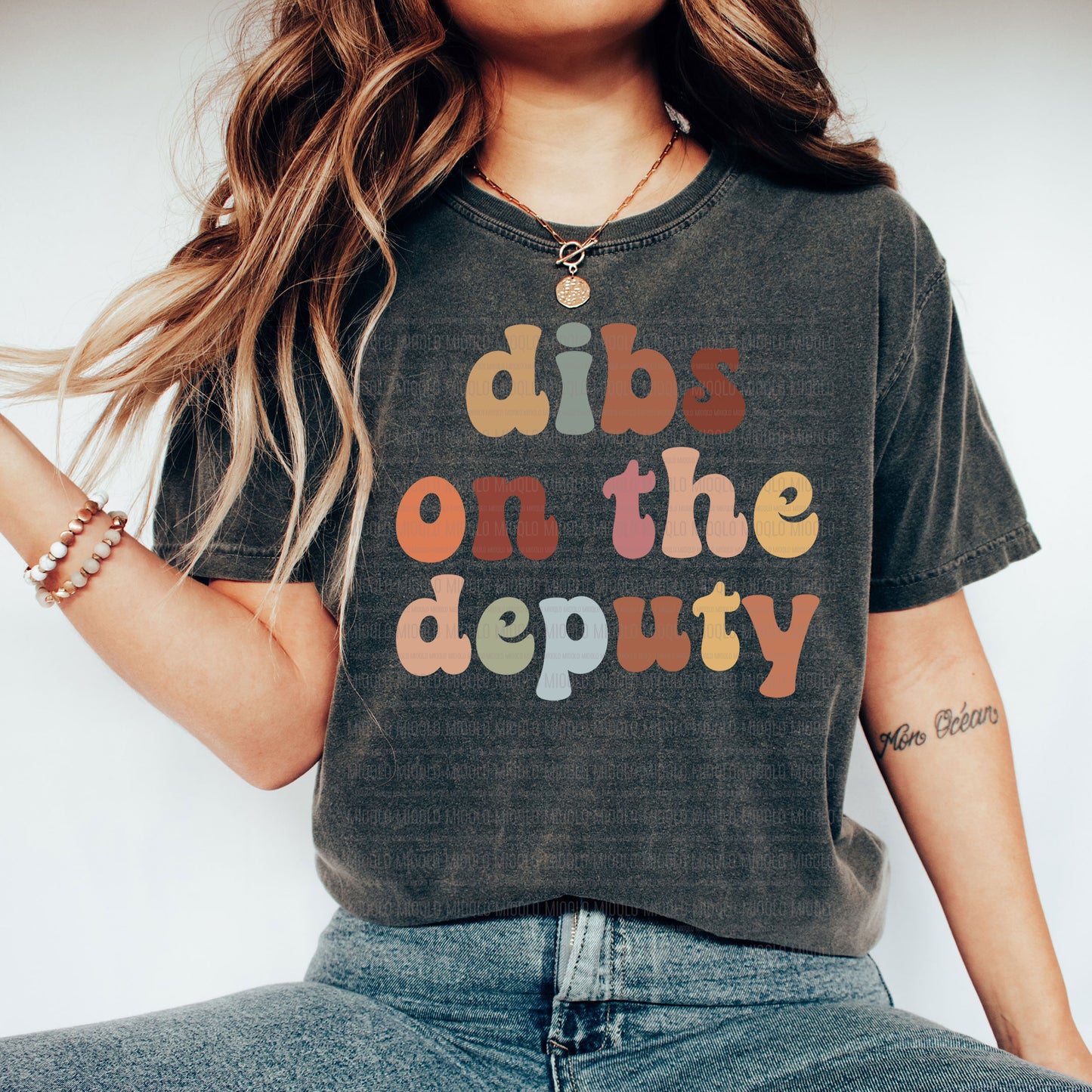 Dibs On The Deputy, Boho Funny Sayings Sublimation PNG Digital Downloads