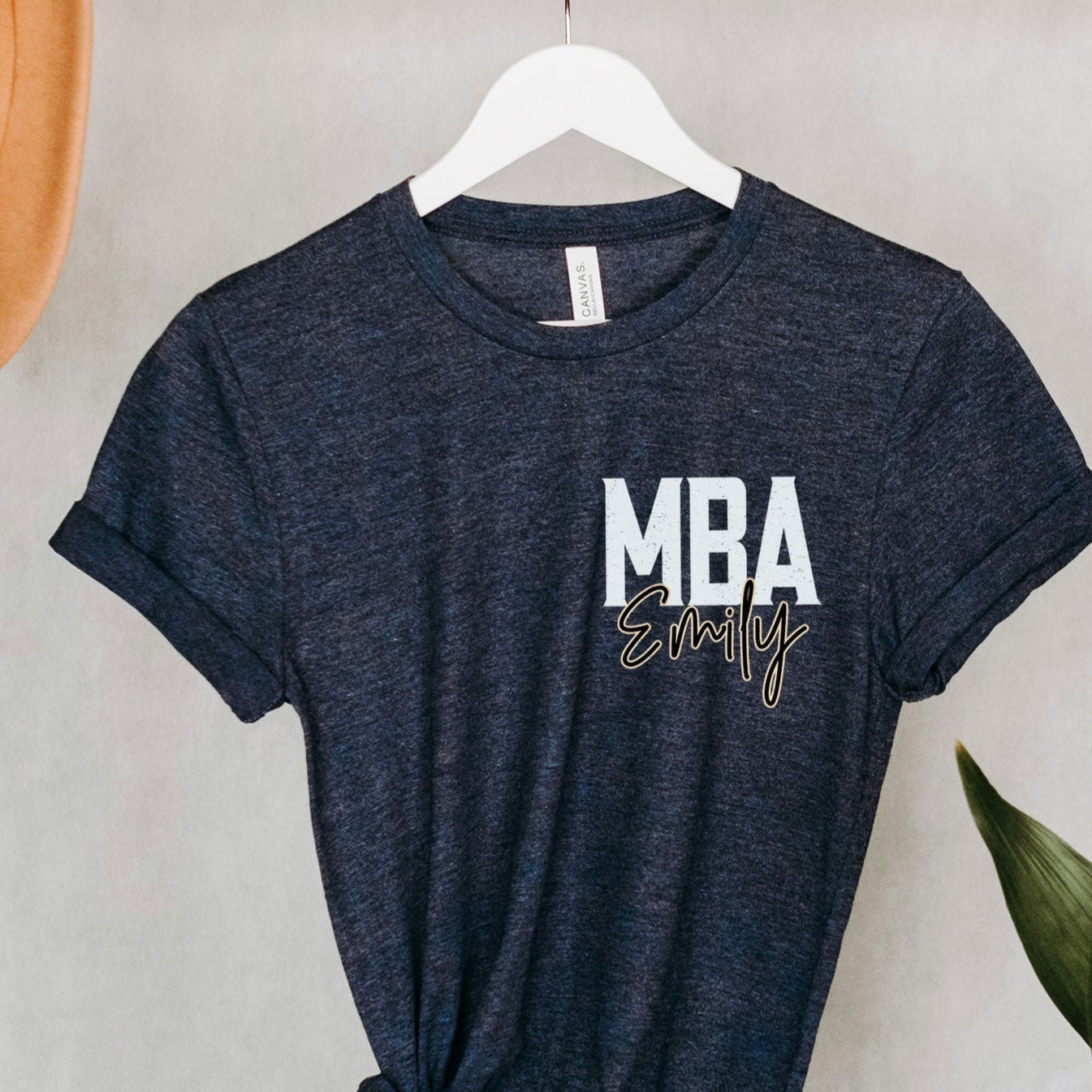 Custom Name MBA Shirt Personalized Master In Business Grad Gift Pocket Design Tee Business Degree Biz Student Tee School Graduation Sweater