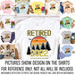 Retired 2022 Retro Sunset Not My Problem Anymore Vacation Shirt, Retired USA 2022 T-Shirt Retirement Party Gift, Funny Retiring Vacay Gift