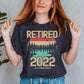 Retired 2022 Retro Sunset Vintage Distressed Vacation Shirt, Retired USA 2022 T-Shirt Retirement Party Gift Shirt, Grandma Grandpa Retiring