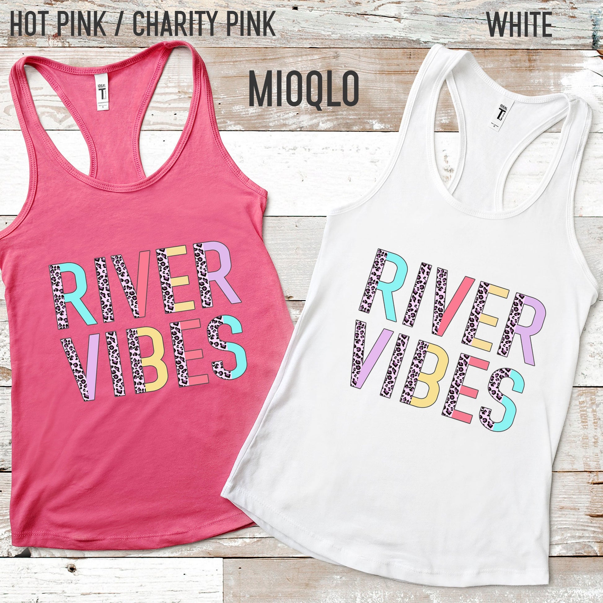 River Vibes Tee, Half Leopard River Vibes Shirt, River Shirts, Summer Vibes, Leopard Summer Tanks, Ladies Tank Tops, River Life Vacation Top