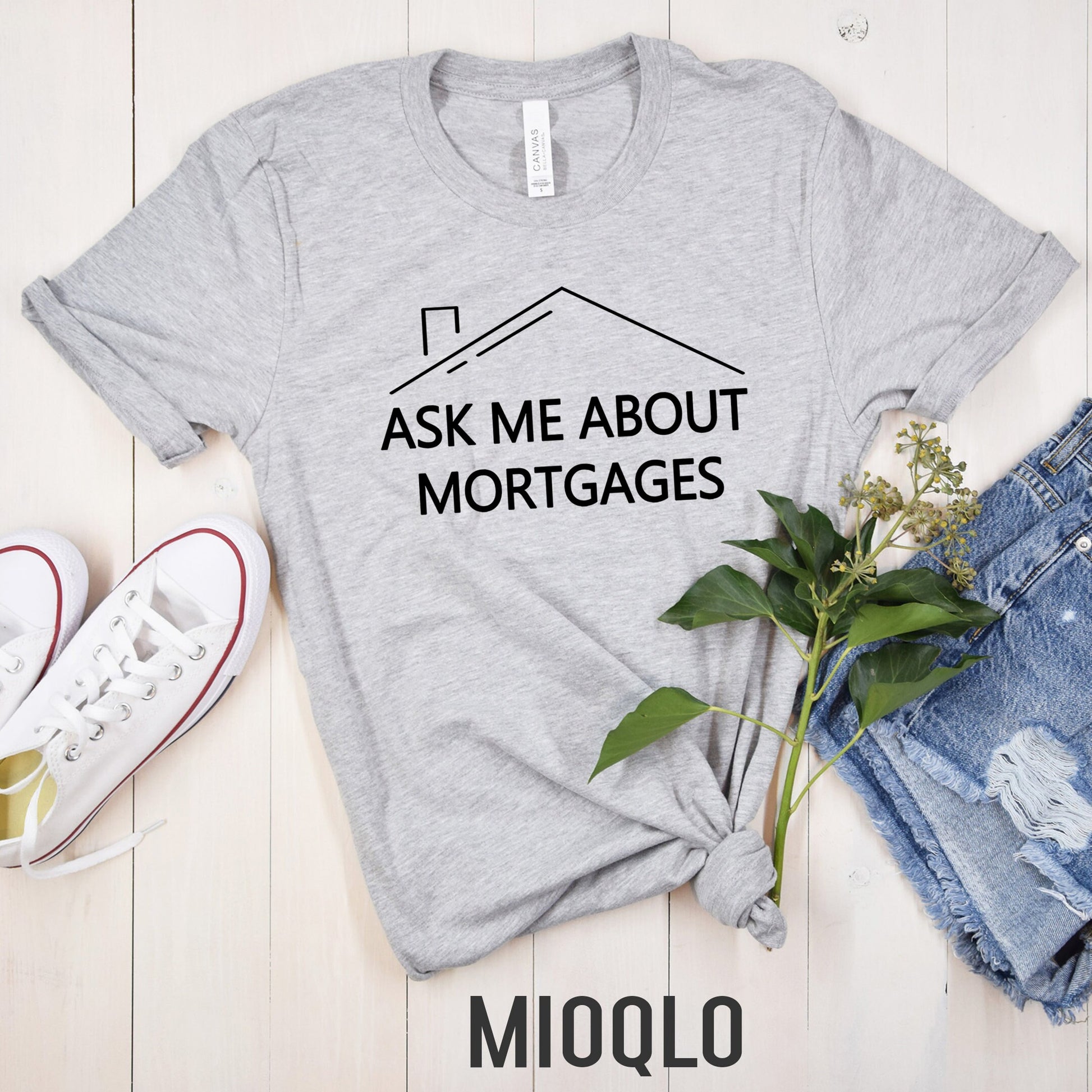 Real Estate Shirt, Realtor Shirt, Ask Me About Mortgages, Mortgage Tee, Loan Officer, Unisex, Simple, Minimalist, Real Estate Closing Gifts