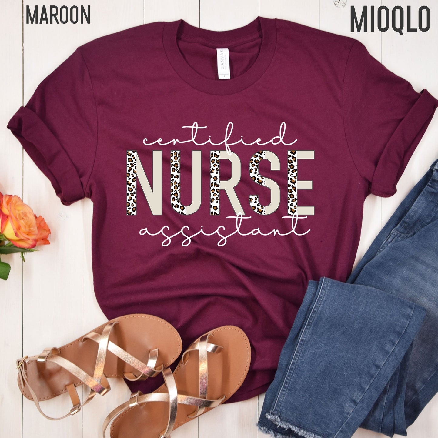 Certified Nursing Assistant, Nurse Shirts, Future Nurse, Nurse Life Shirt, Half Leopard, Nurse Week, CNA Shirt, Nursing, Nursing School Tank
