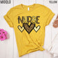 Nurse Life Shirt, Cute Nurse With Leopard Heart Yellow Shirt, Nurse Love Appreciation Gift, Future Nurse Leopard Shirt, Nurse With Heart Tee