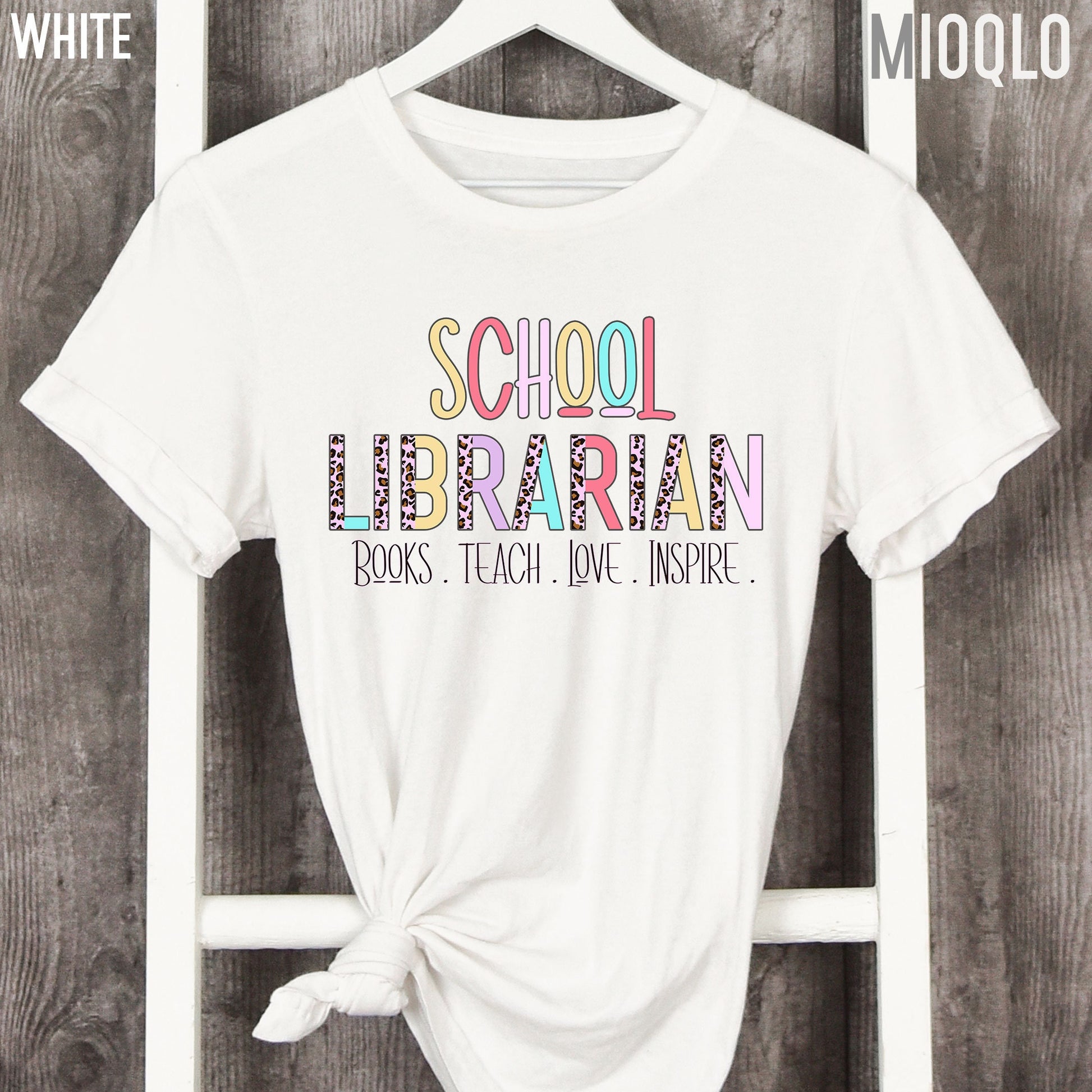 School Librarian Shirt, Half Leopard Librarian Shirt, Gift for School Library, Librarian Gift, New Librarian Shirt, Gift For Librarian Mom