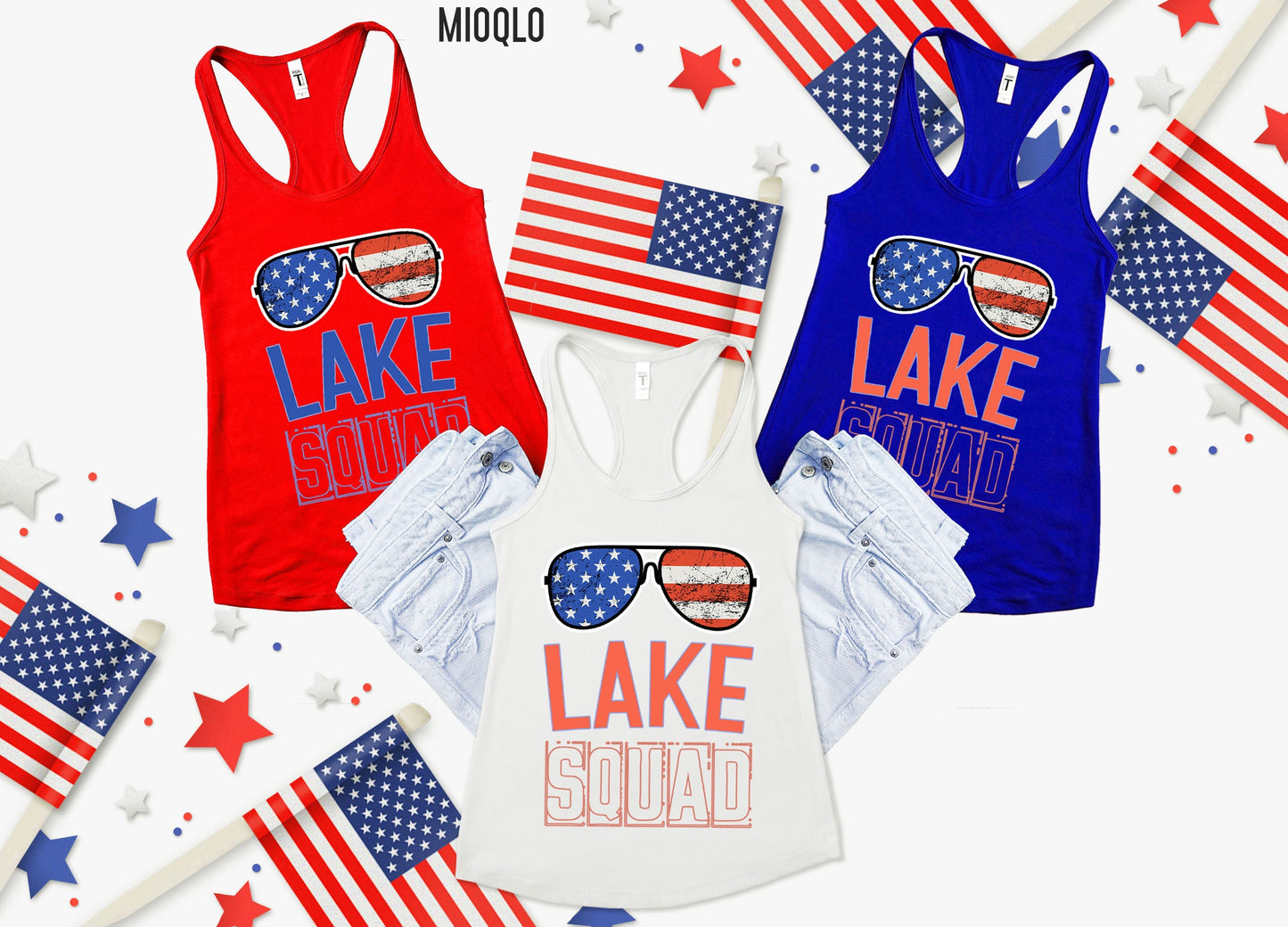 Lake Squad Tank Top, Lake Squad Shirt, Womens 4th Of July, Ladies American Tank, 4th July Tank Top, July 4th Shirt, Lake Vibes, Lake Tribe