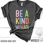 Be A Kind Human Summer T-Shirt, Inspirational Shirt, Be Kind Shirt, Happy Shirt, Best Friend Gift, Summer Vibes, Human Kind, Rainbow Shirt