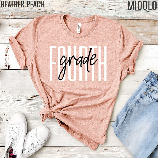 Fourth Grade Teacher Shirt, 4th Grade Teacher, Fourth Grade Team, Cute Teacher Tee, 2021 Grade Level, Elementary Teach School Family Spirit