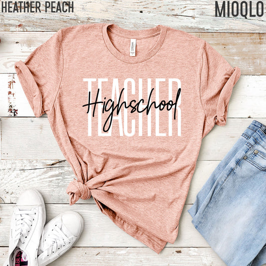 High School Teacher Shirt, Highschool Teacher Team, Cute Teacher Tee, 2021 Grade Level, Math, Biology, History Squad Teach School Family