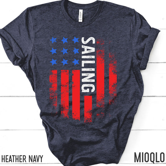 Sailing Team USA Shirt, America Shirt, American Flag 2021, Unisex Comfy Tee, Vintage USA, Retro USA, Sailor Sail Boat Ocean Beach Tank Top
