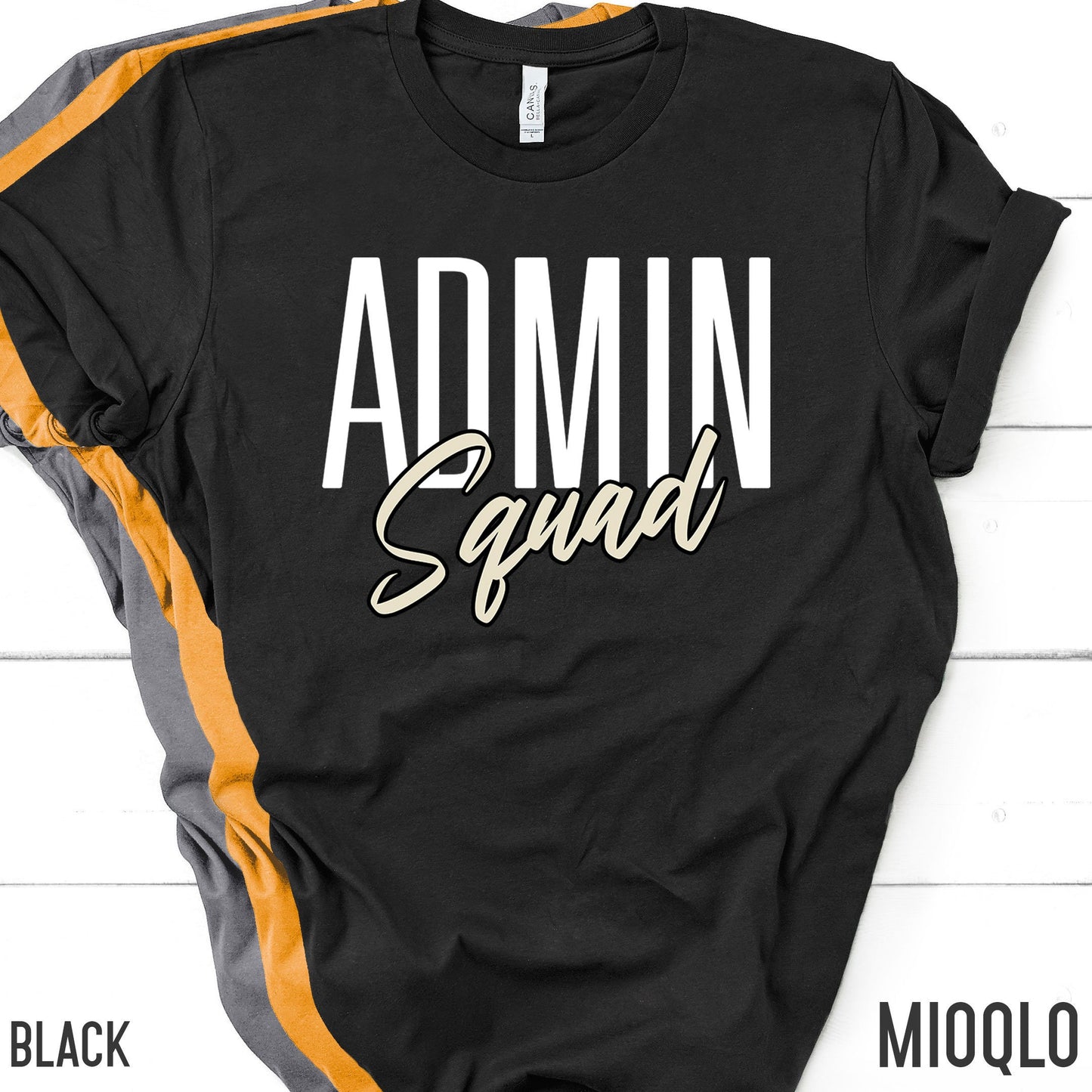 Admin Squad T-shirt, Matching Office Staff Tee, Secretary Staff Office Administrative Tank, Unisex Comfy Clothing For Summer, School Office