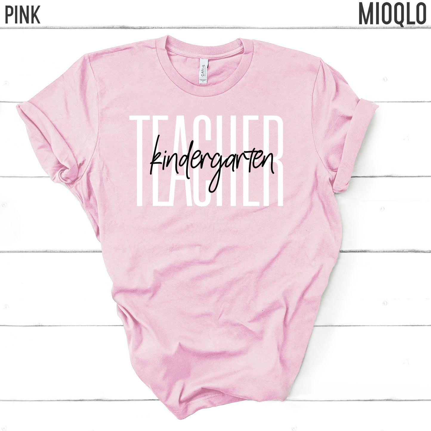 Kindergarten Teacher Shirt, Kinder Teacher Team, Cute Teacher Tee, 2021 Grade Level, Little Kids Children Elementary Teach School Spirit Tee