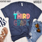 Hello Third Grade, 3rd Grade Level Teacher Shirt, Elementary First Day of School Tee, Squad Tribe Crew, Teacher Team Spirit, Back to School