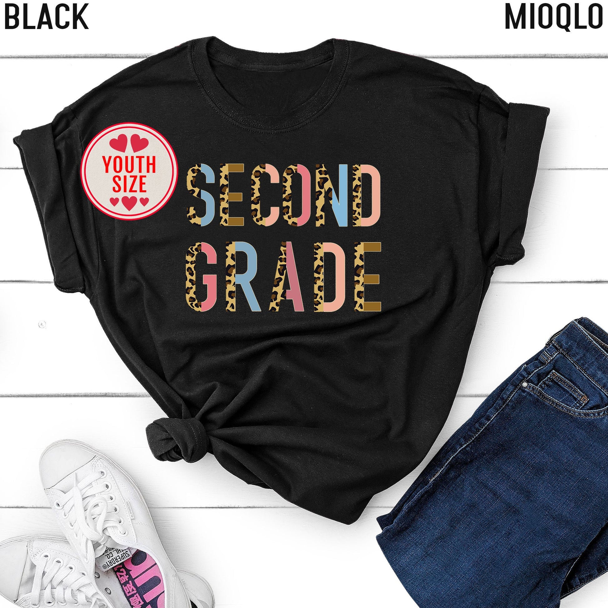 Second Grade Outfit, Half Leopard Cute, Hello 2nd Grade shirt, First Day Of School Shirt, Back To School Tee, 3rd, 4th, 1st Grade School Tee