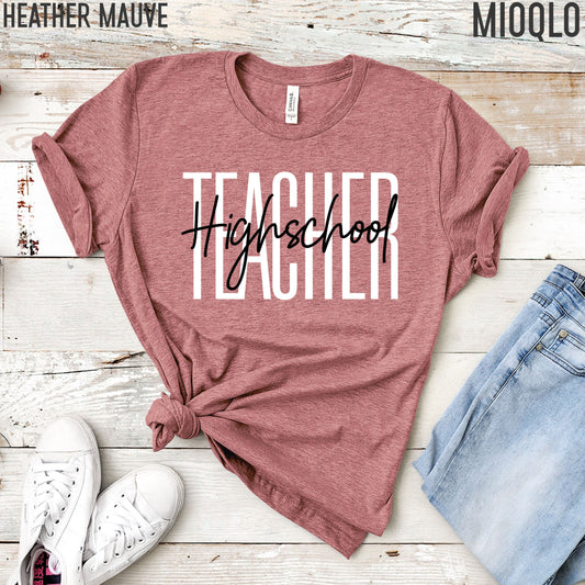 High School Teacher Shirt, Highschool Teacher Team, Cute Teacher Tee, 2021 Grade Level, Math, Biology, History Squad Teach School Family