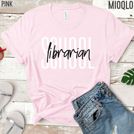 School Librarian Shirt, School Assistant Book Lover Tee, Cute Reading Book Office Tee, High Middle Elementary Teach School, Admin Assistant