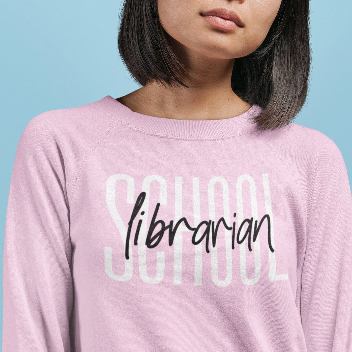 School Librarian Sweatshirt, School Assistant Book Lover, Cute Reading Book Office Sweater, High Middle Elementary Teach School, Admin Shirt