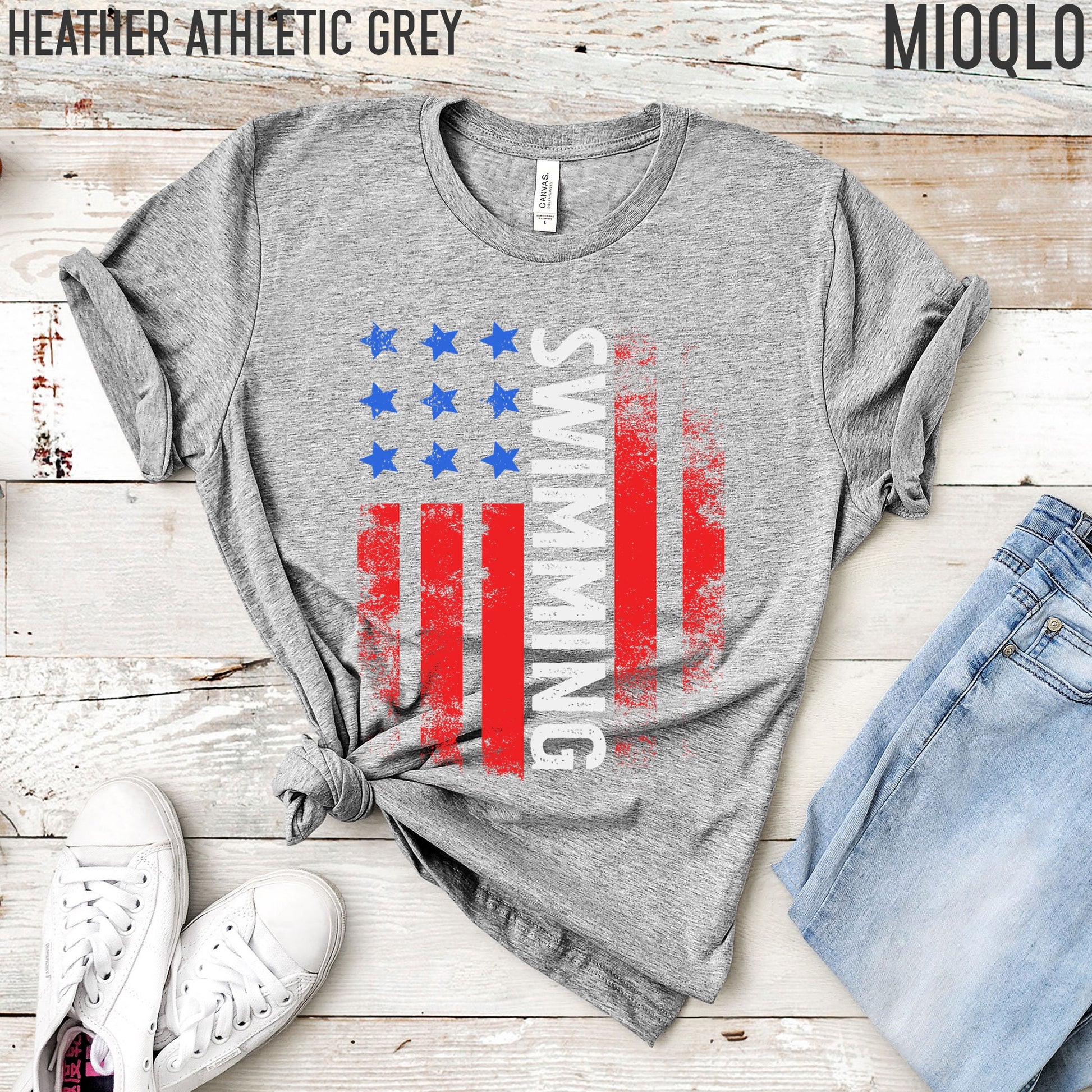Swimming Team USA Shirt, America Shirt, American Flag 2021, Unisex Comfort Tee, Vintage USA, Retro USA, Merica, Sports Lover Events Tank Top