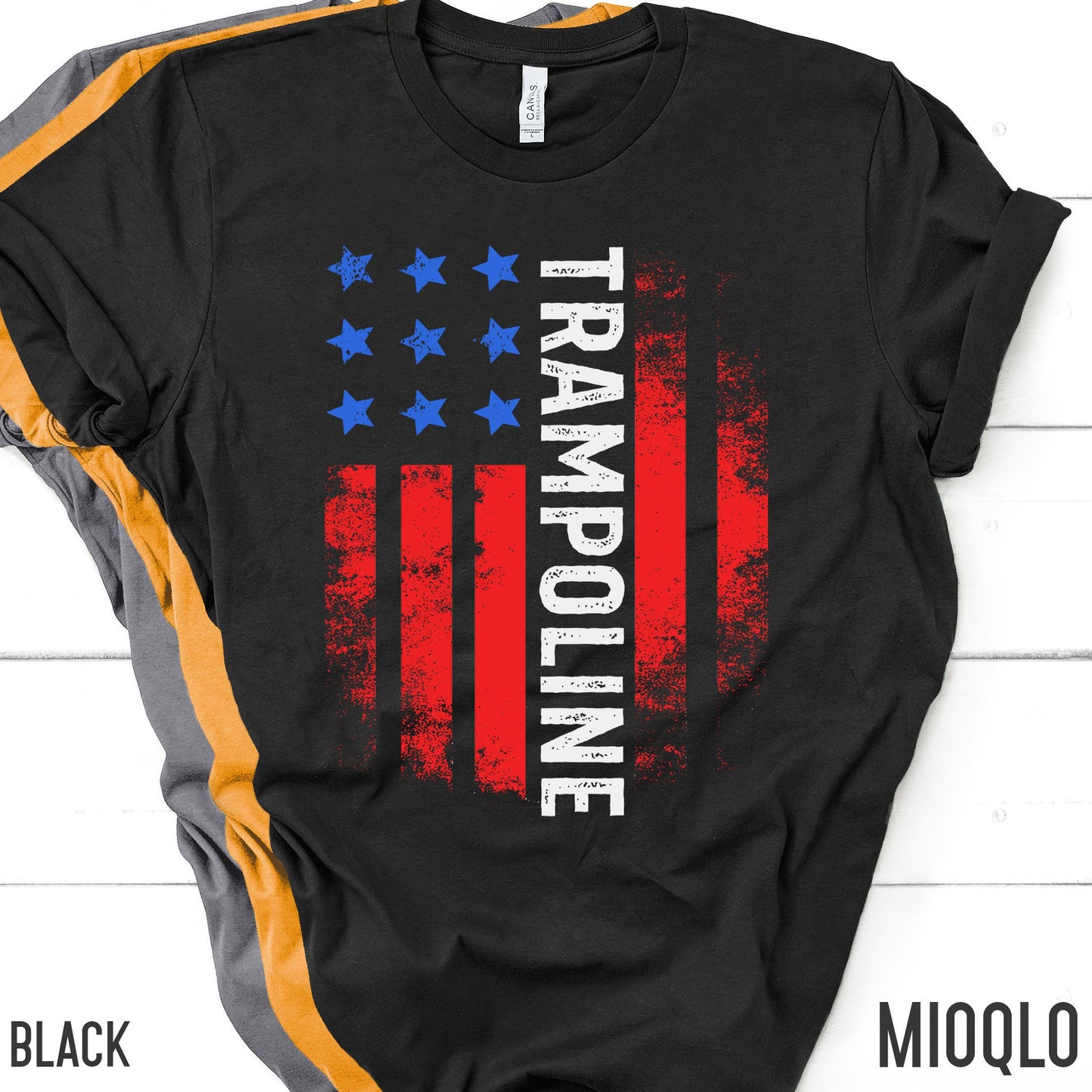 Trampoline Team USA Shirt, Triple High Jump America Shirt, American Flag 2021, Unisex Comfy Tee, Vintage USA, Retro USA, Sport Gymnast Tank