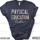 Physical Education Teacher, PE Teacher Shirt, Grade Level Shirts, Half Pink Leopard Teacher Tee, Second Grade Squad Tribe Team Gym Athletic