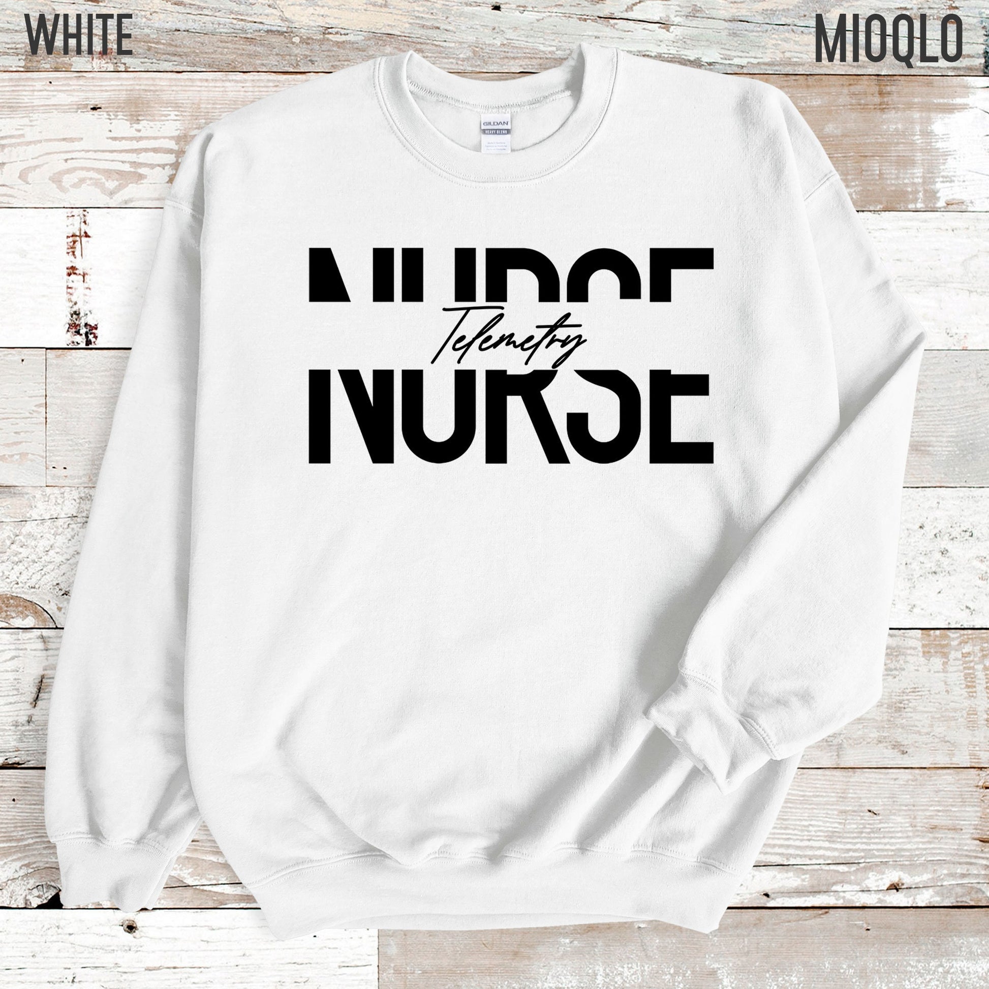 Nurse Telemetry Sweatshirt, Progressive Care Nursing Sweater, Electrocardiogram EKG ECG Machinery Nurse Technician Telemedicine Technology