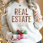 Real Estate Life Sweatshirt, Valentines Day Gift Real Estate Sweater, Leopard Print Realtor Sweatshirt Real Estate Agent Closing Thanks Gift