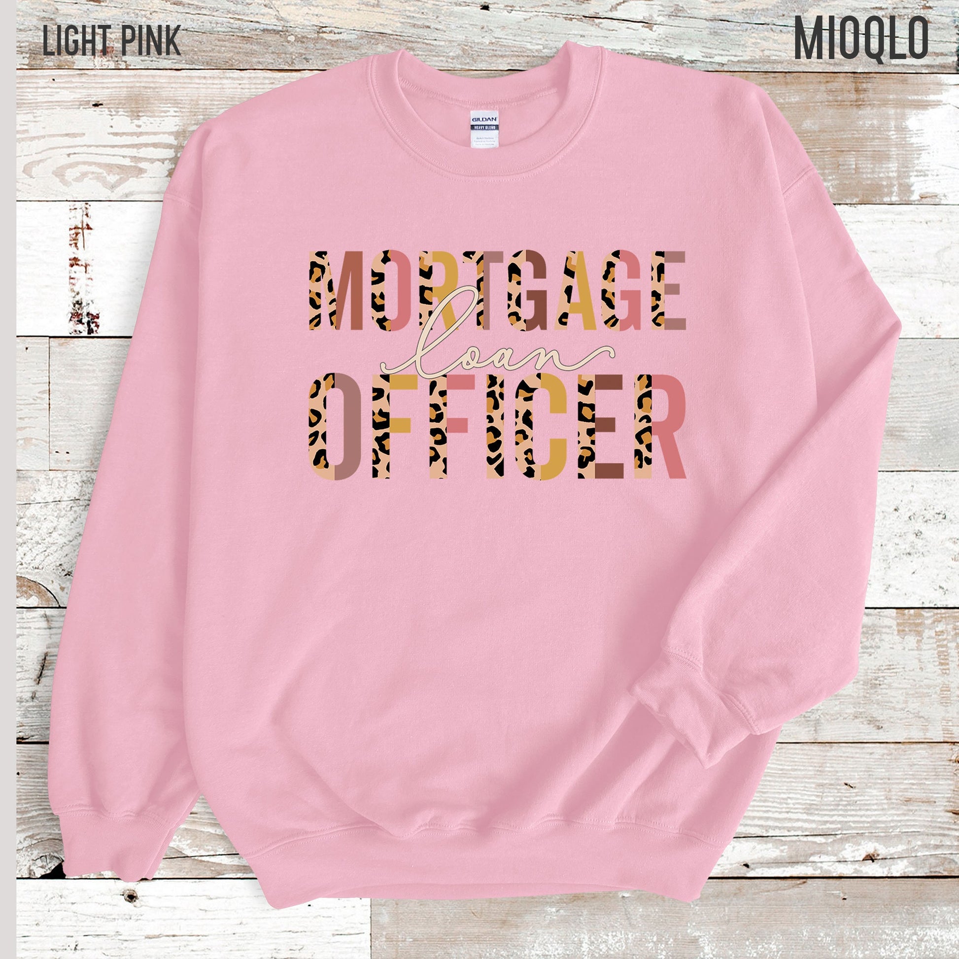 Mortgage Loan Officer Sweatshirt, Real Estate Sweater Gift, Leopard Print Realtor Listing Home Rental Leasing Housing Mortgages Closing Gift