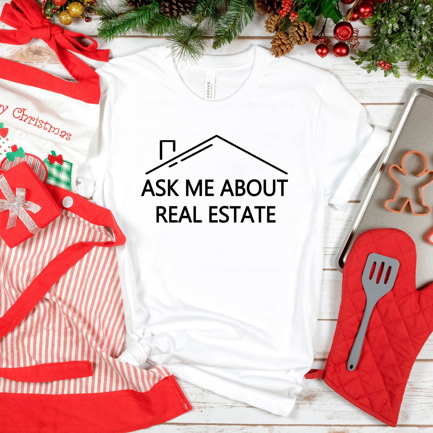 Ask Me About Real Estate Shirt, Realtor Shirt, Ask Me About Mortgages, Mortgage Gift, Xmas Loan Officer, Christmas Real Estate Closing Gifts