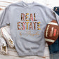 Custom Name Real Estate Agent Sweatshirt, Real Estate Sweater Gift, Leopard Print Realtor Listing Mom Sweatshirt, Sold By Real Estate Agent