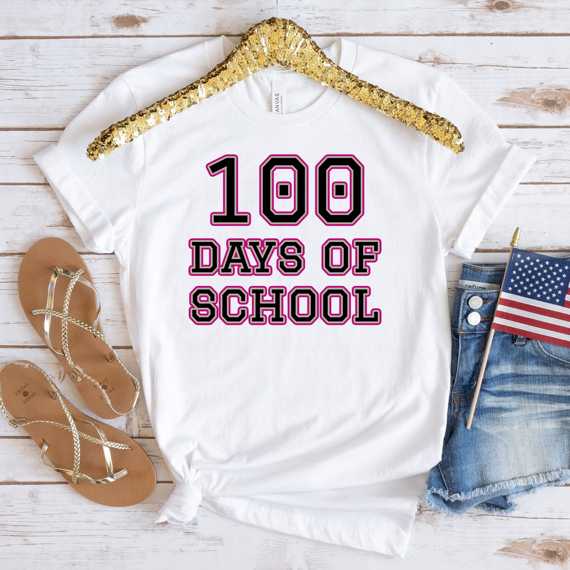 100 Day Shirt, 100 Day of School Shirt, Teacher 100 Day T-Shirt Hundred 100th Day of School Tee Girls 100 Day Smarter 100th Day Kinder Pre-k