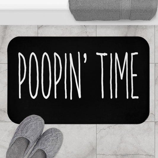 Poopin Time Bath Mat Sign, Home Bath Mat, Rae Dunn Mat, Pooping Bath Home Decoration, Bathroom Bath Mat, Funny Bath Decor Rug Funny Mat Gift